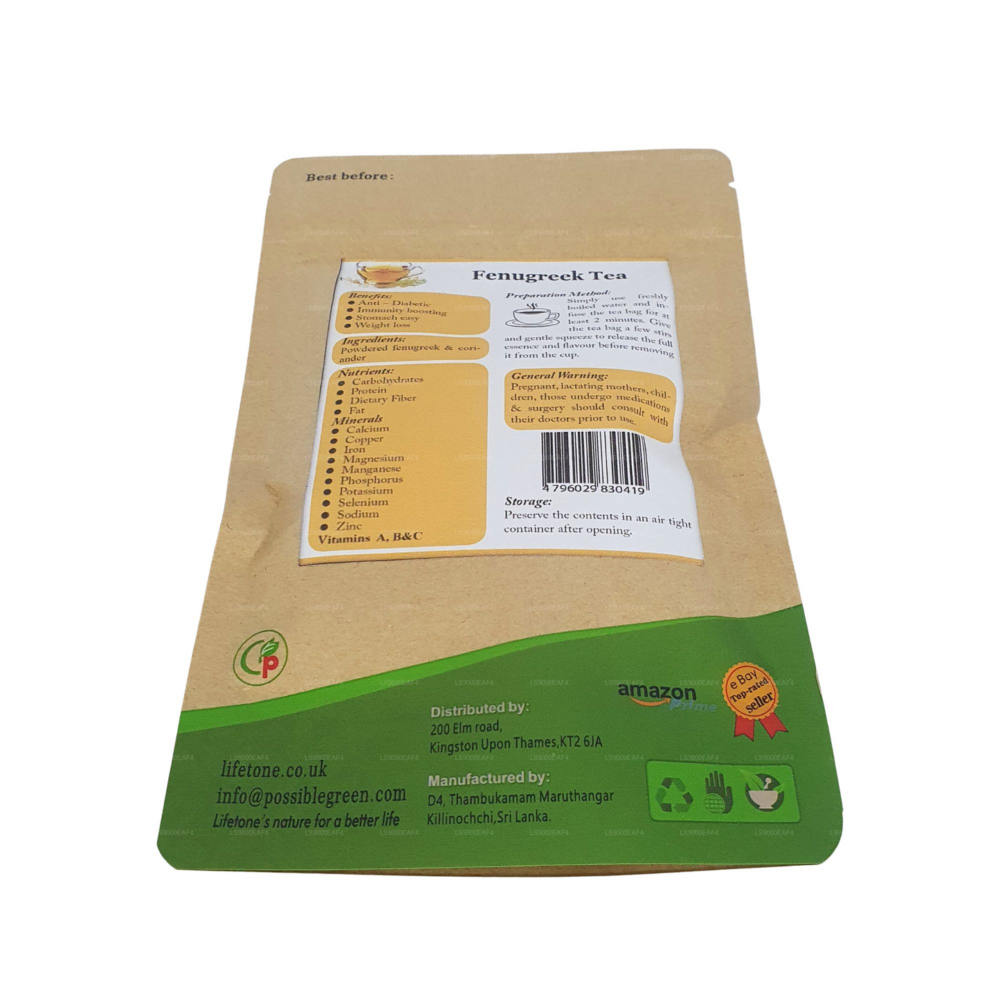 Lifetone Bockshornklee-Tee (40 g) 20 Teebeutel