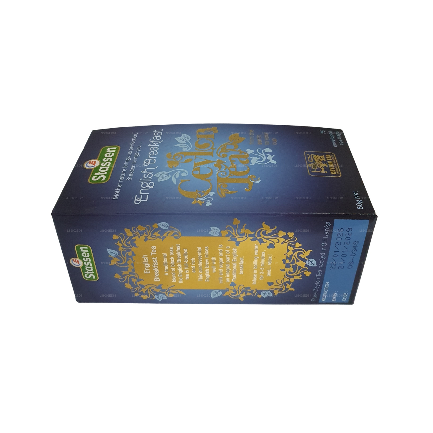 Stassen English Breakfast Tea (50g) 25 Tea Bags Pack Of 4