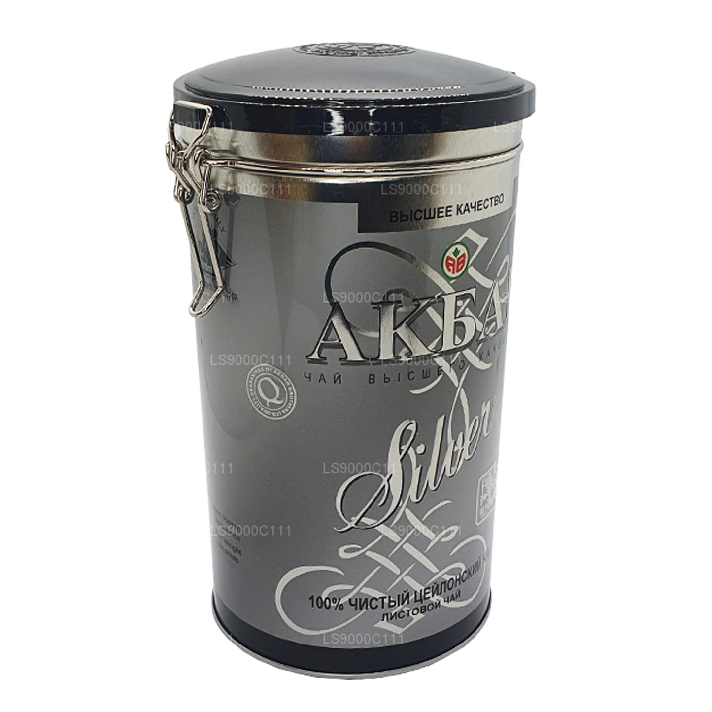 Akbar 100% Pure Ceylon Leaf Tea Tin (Silver - 300g)