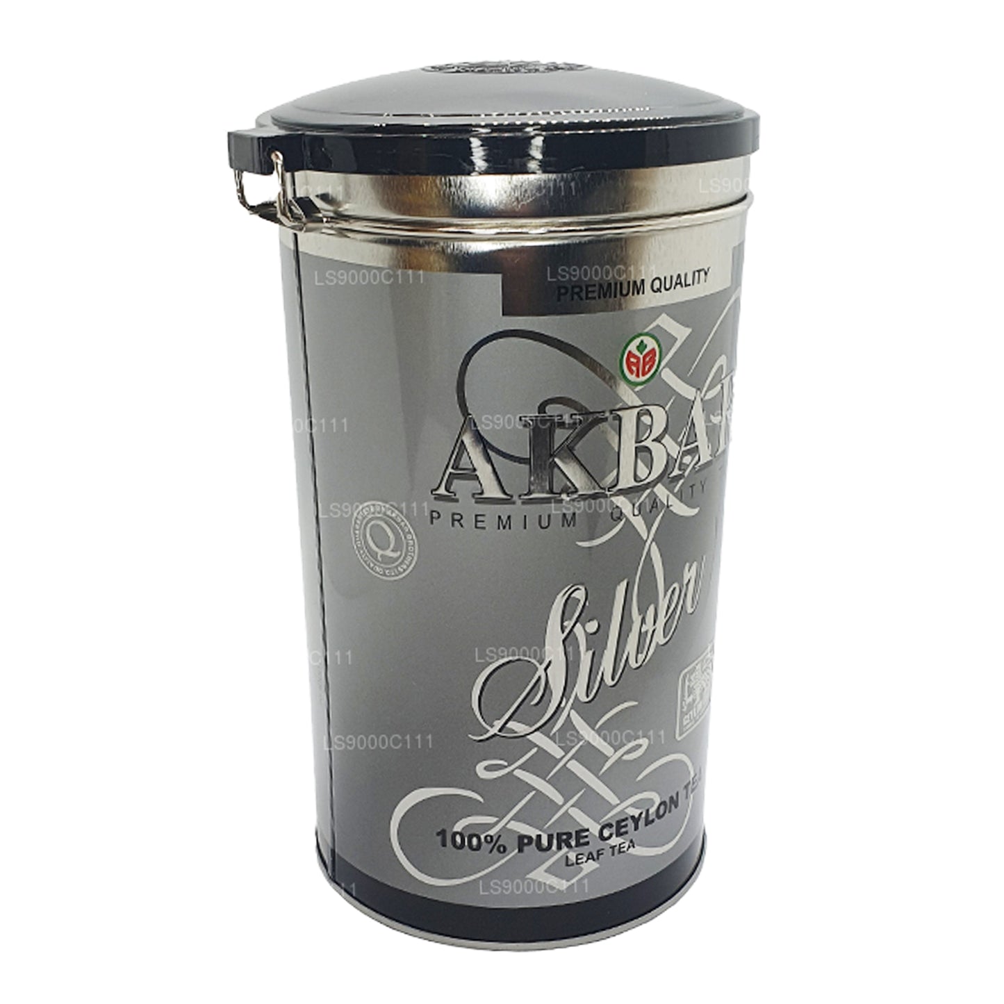 Akbar 100% Pure Ceylon Leaf Tea Tin (Silver - 300g)