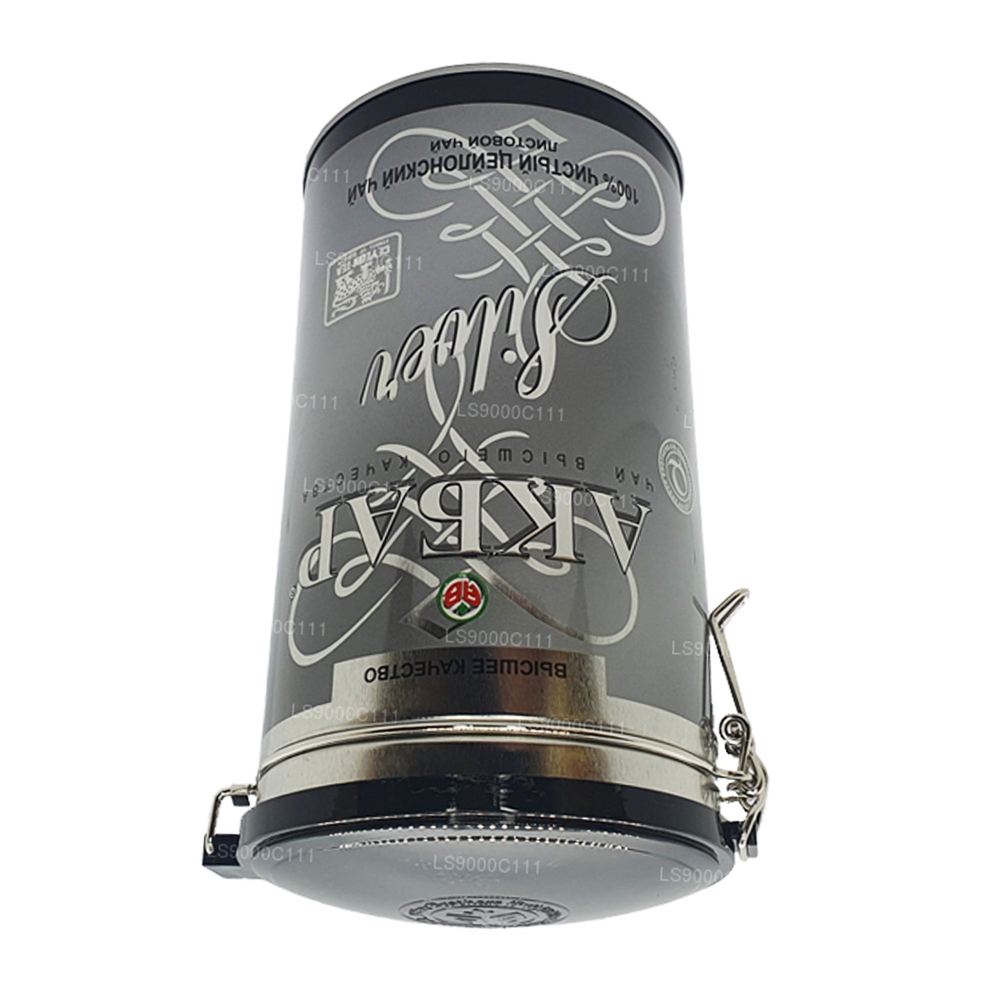 Akbar 100% Pure Ceylon Leaf Tea Tin (Silver - 300g)
