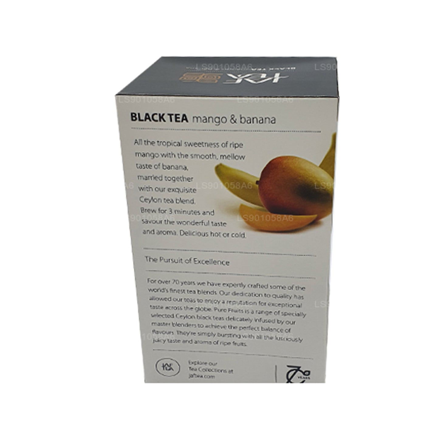 Jaf Tea Pure Fruits Collection Black Tea Mango Banana Foil Envelop Tea Bags (30g)