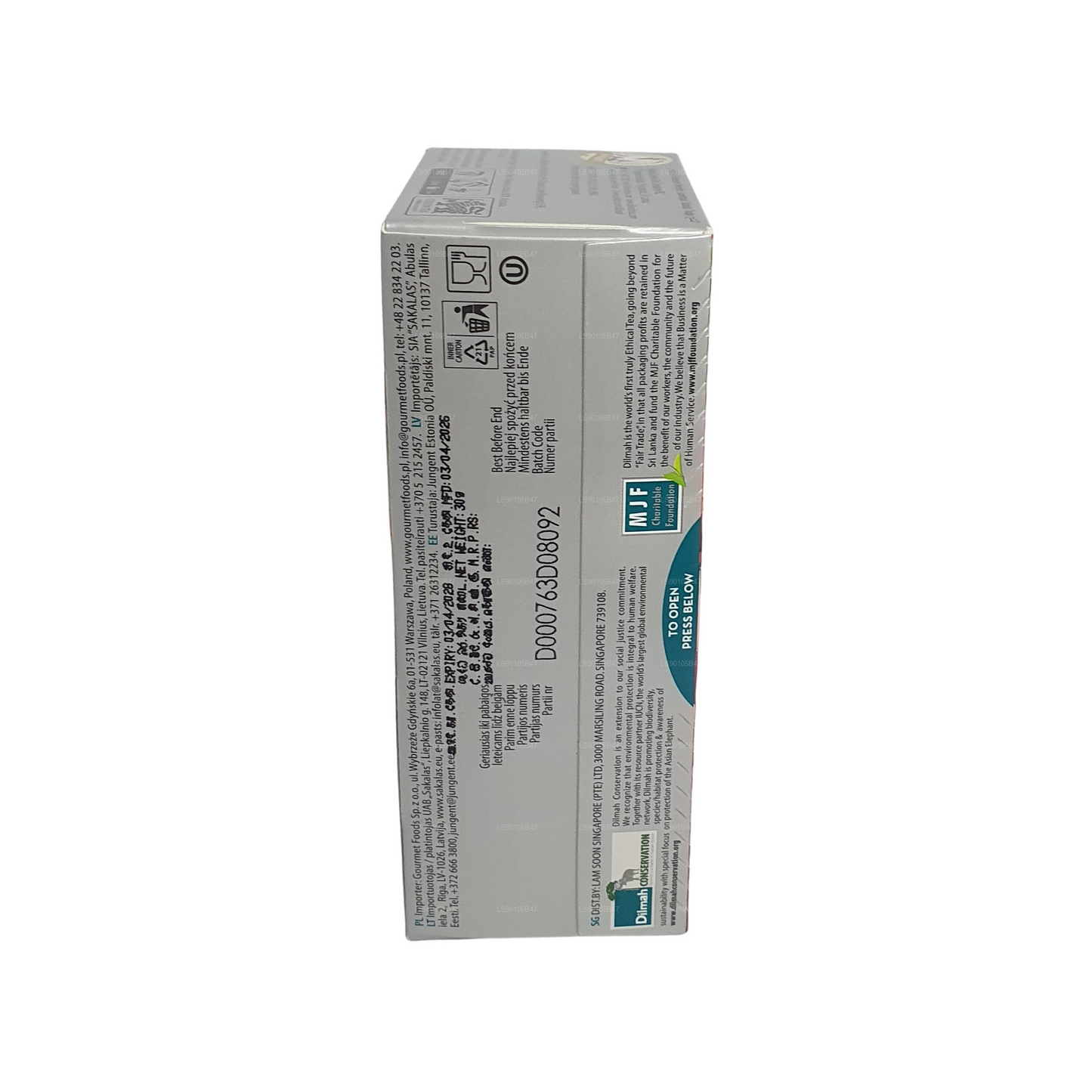 Dilmah Lychee aromatiseret sort te (30 g)