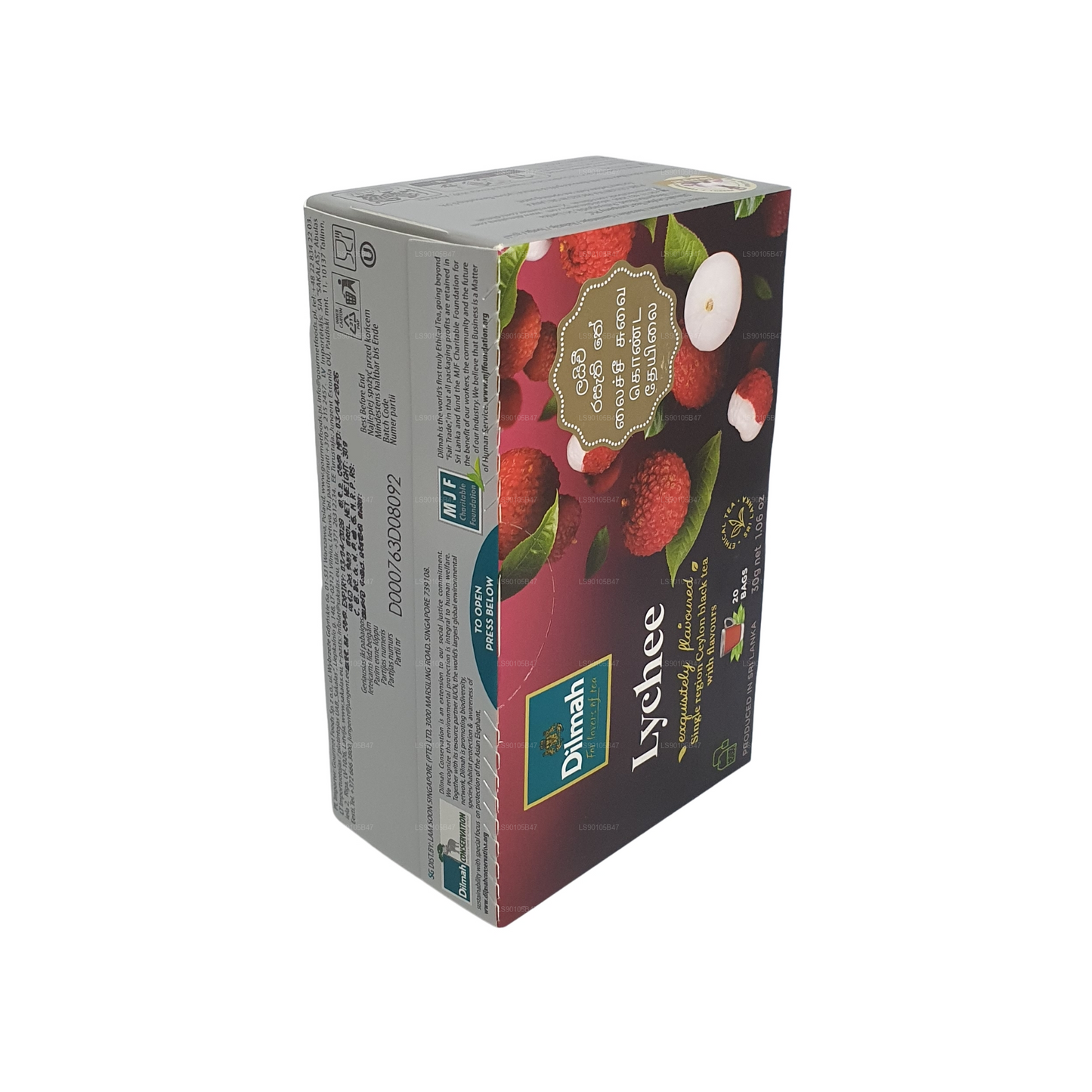 Dilmah Lychee aromatiseret sort te (30 g)