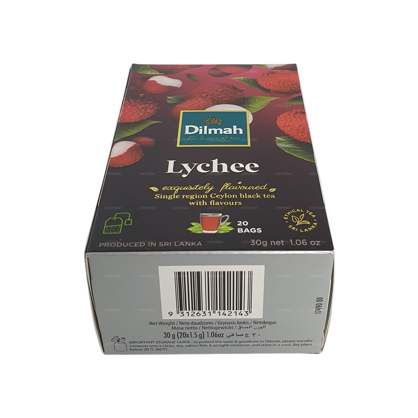 Dilmah Lychee aromatiseret sort te (30 g)