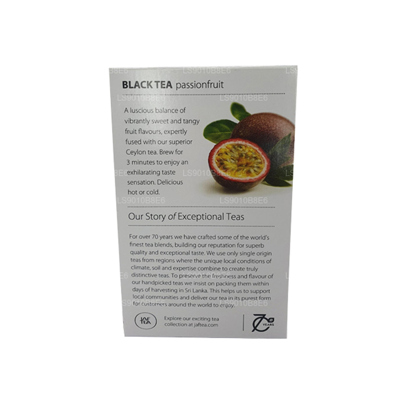 Jaf Tea Passionfruit Black Tea (30g) Foil Envelope Tea Bags
