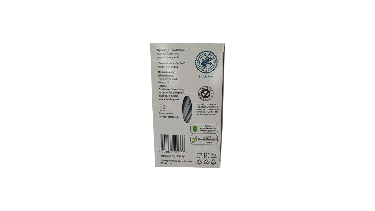 Jaf Tea Pink Grapefruit Black Tea (30g) Foil Envelop Tea Bags