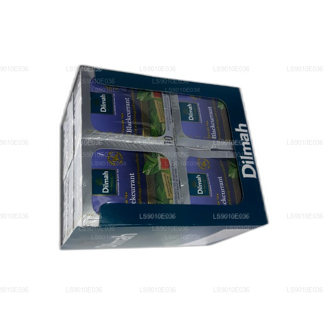 Dilmah Blackcurrant Flavored Tea (20g) 10 Individually Foil Wrapped Bags (12 Pack)