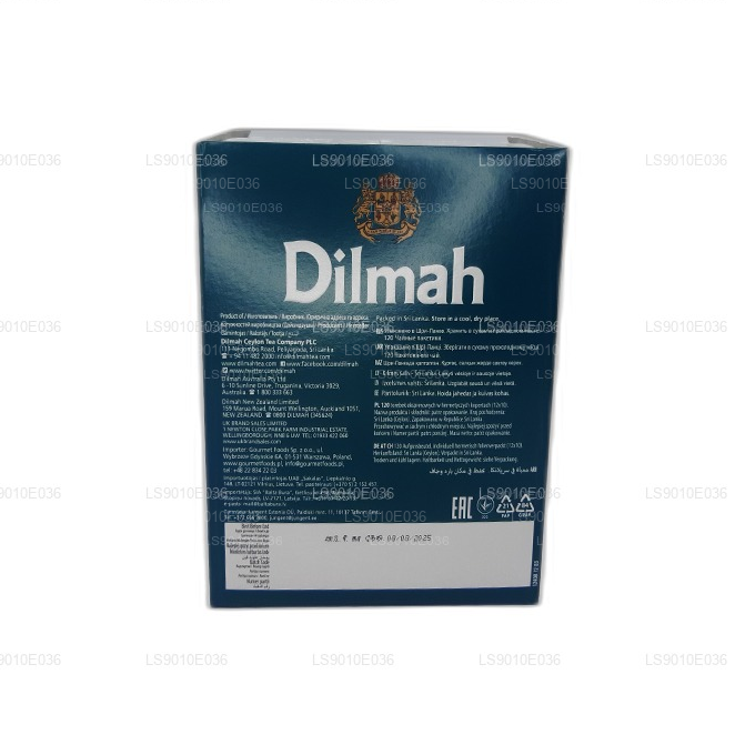 Dilmah Blackcurrant Flavored Tea (20g) 10 Individually Foil Wrapped Bags (12 Pack)