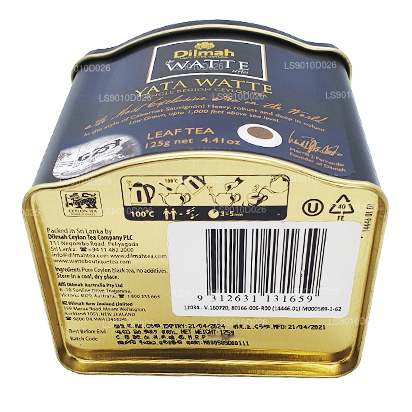 Dilmah Yata Watte Loose Leaf Tea (125g)