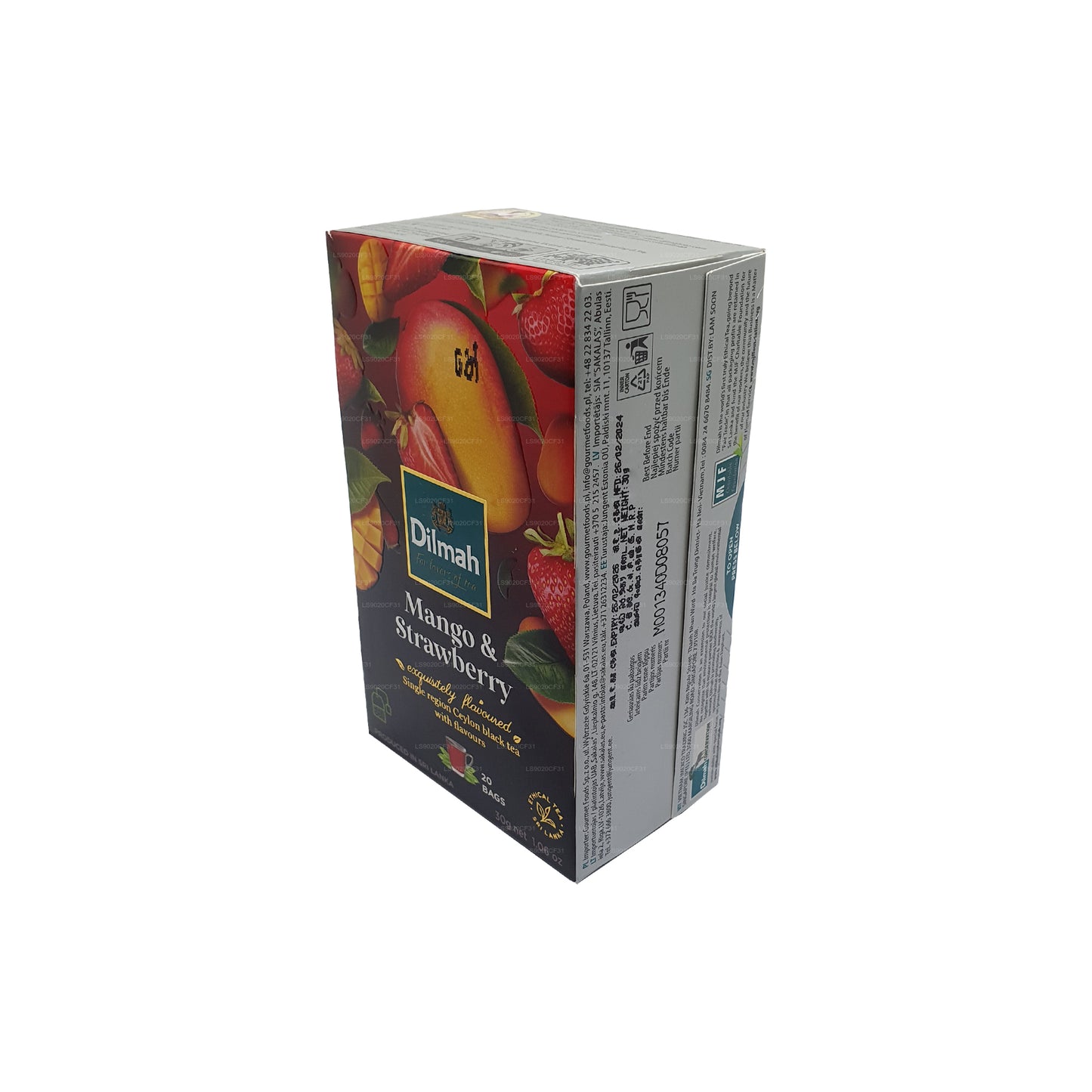 딜마 망고와 딸기 맛 차 (30g) 티백 20개