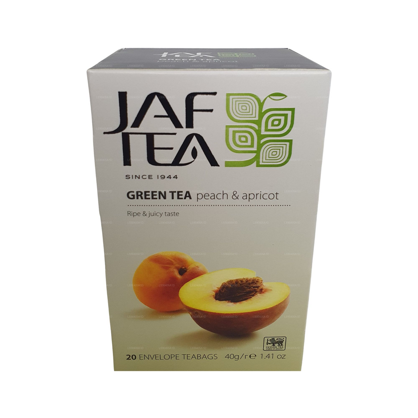 Jaf Tea Peach And Apricot Green Tea  (40g) 20 Foil Envelope Tea Bags