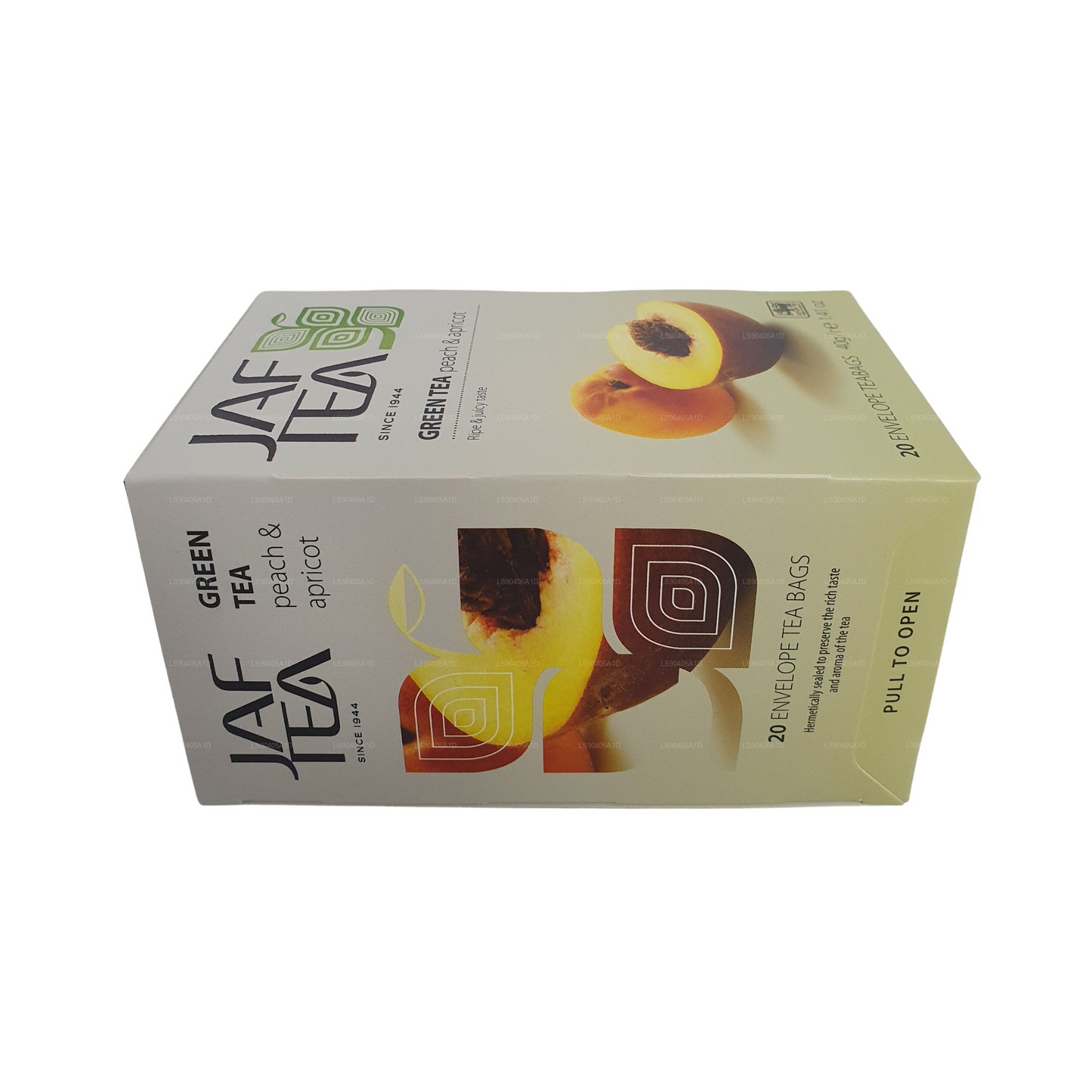 Jaf Tea Peach And Apricot Green Tea  (40g) 20 Foil Envelope Tea Bags