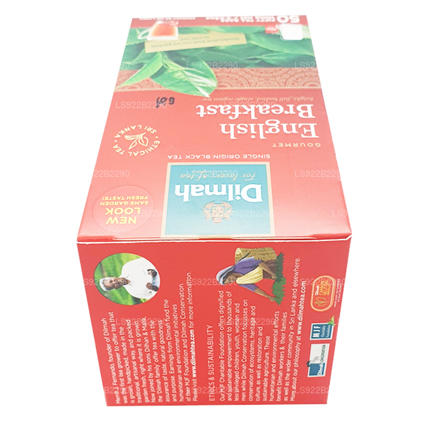 Dilmah engelsk frukost te, 50 tepåsar (100g)