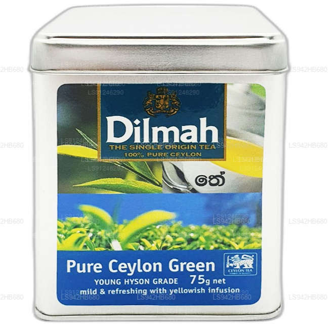 Dilmah Pure Ceylon Zielona Herbata (YOUNG HYSON GRADE) Luźna herbata liściasta (75g) Caddy