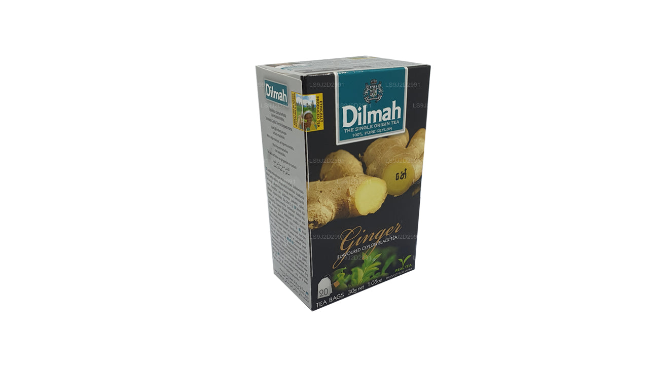 Dilmah Ginger Flavored Black Tea (30g) 20 Tea Bags