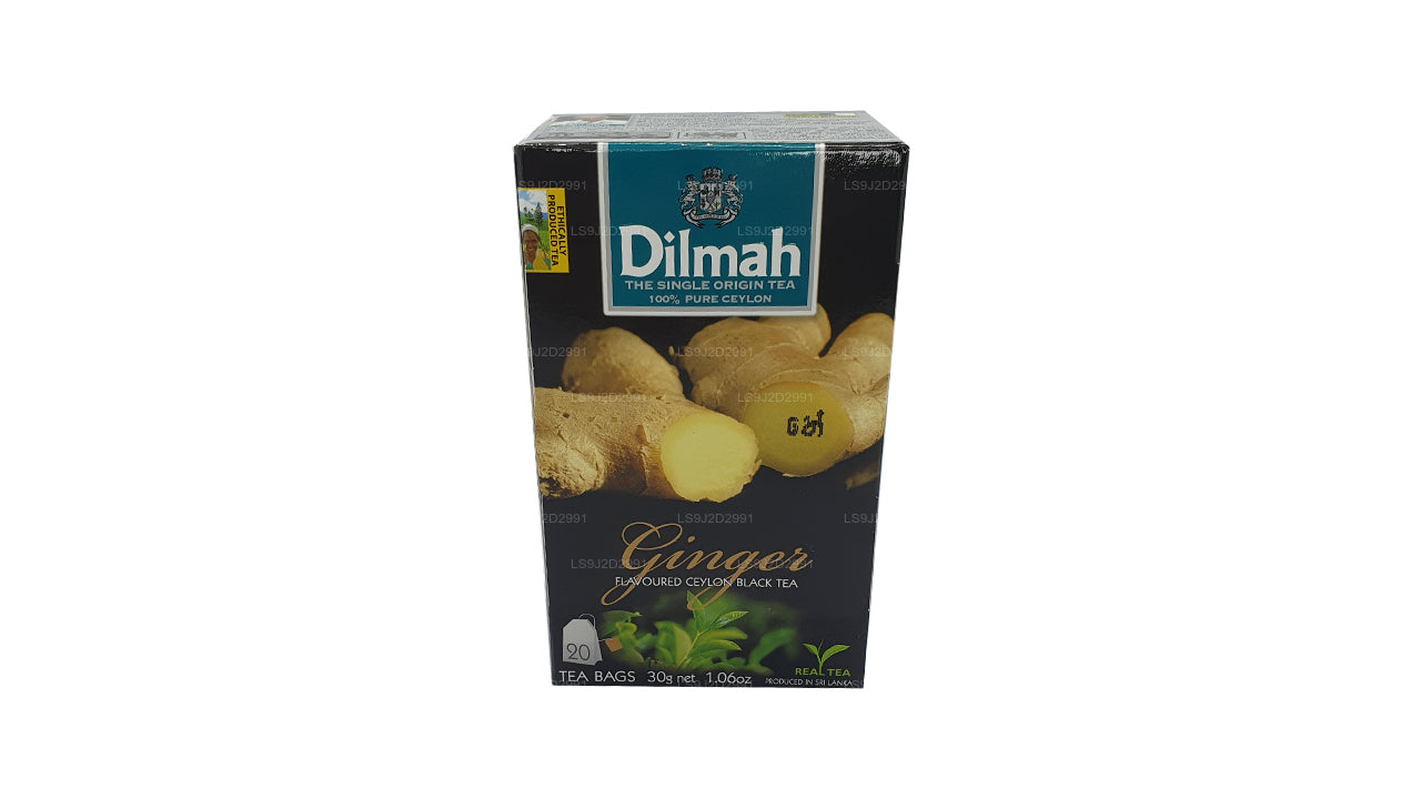 Dilmah Ginger Flavored Black Tea (30g) 20 Tea Bags