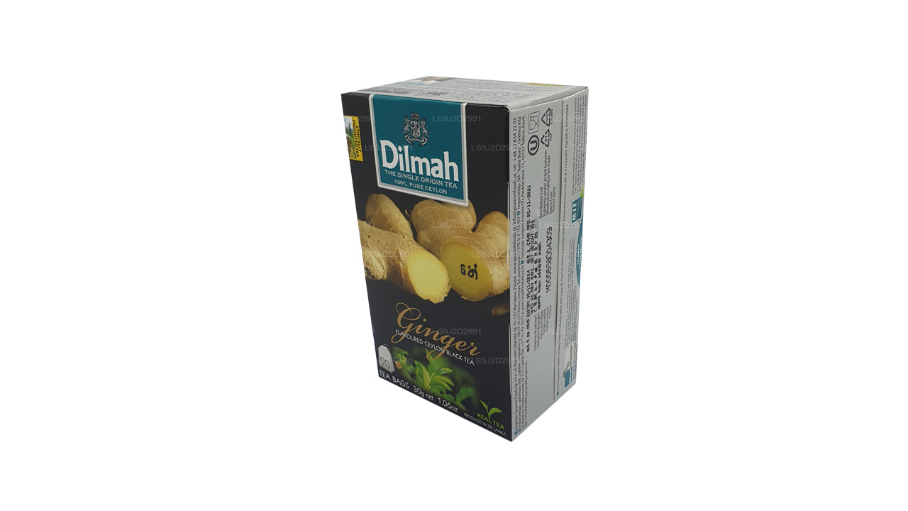 Dilmah Ginger Flavored Black Tea (30g) 20 Tea Bags