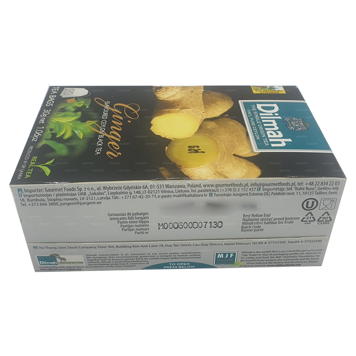 Dilmah 姜味红茶 (30g) 20 茶包