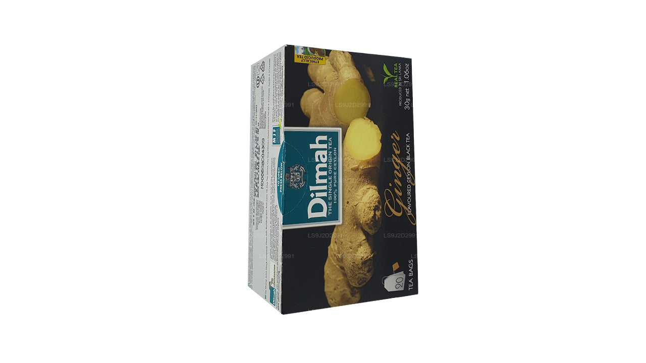 Dilmah Ginger Flavored Black Tea (30g) 20 Tea Bags