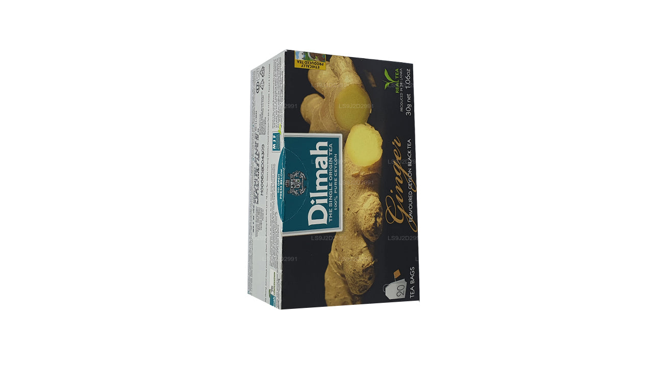 Dilmah Ginger Flavored Black Tea (30g) 20 Tea Bags