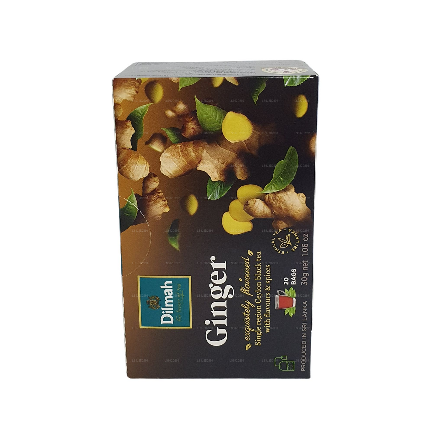 Dilmah ingefær aromatiseret sort te (30 g) 20 teposer