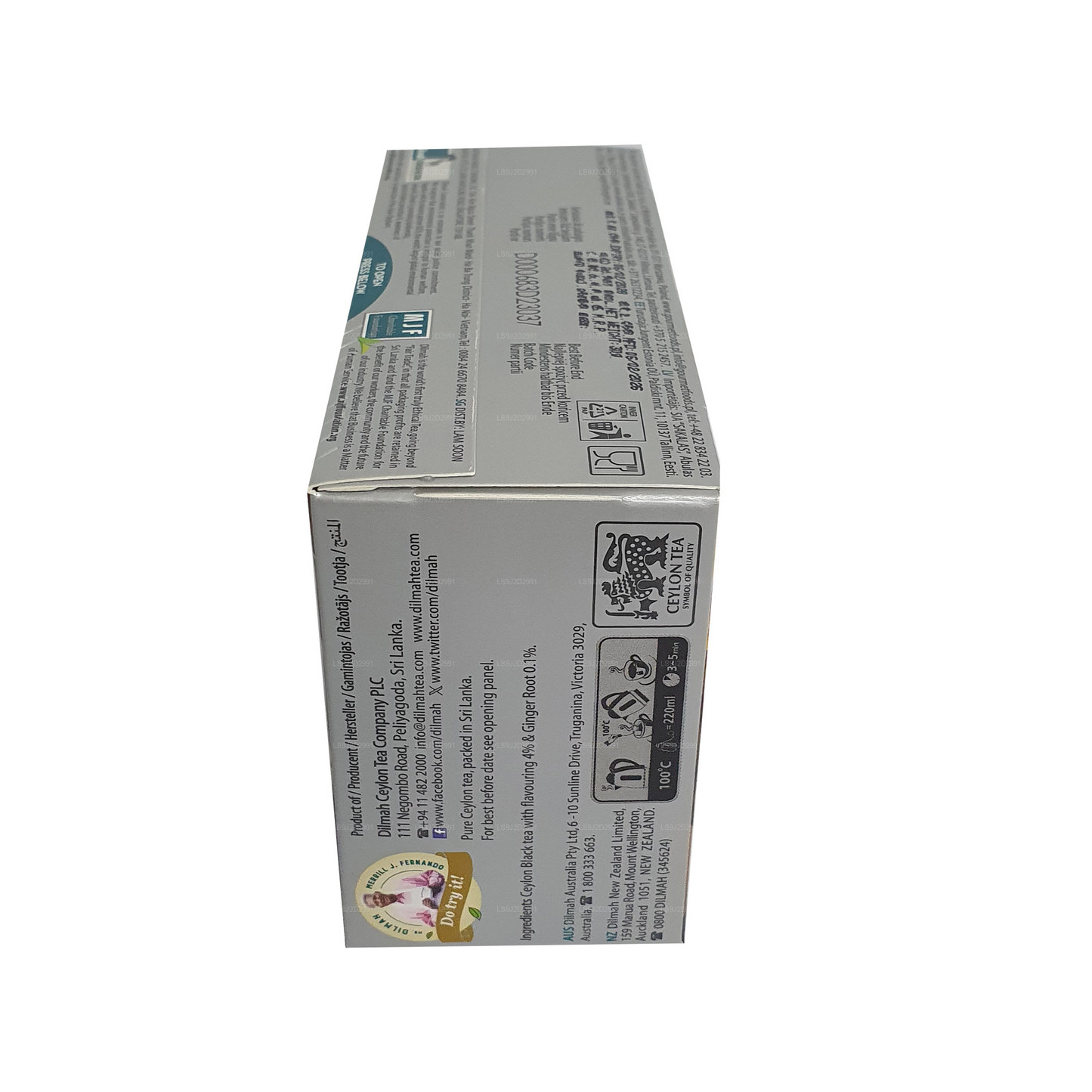 Dilmah ingefær aromatiseret sort te (30 g) 20 teposer