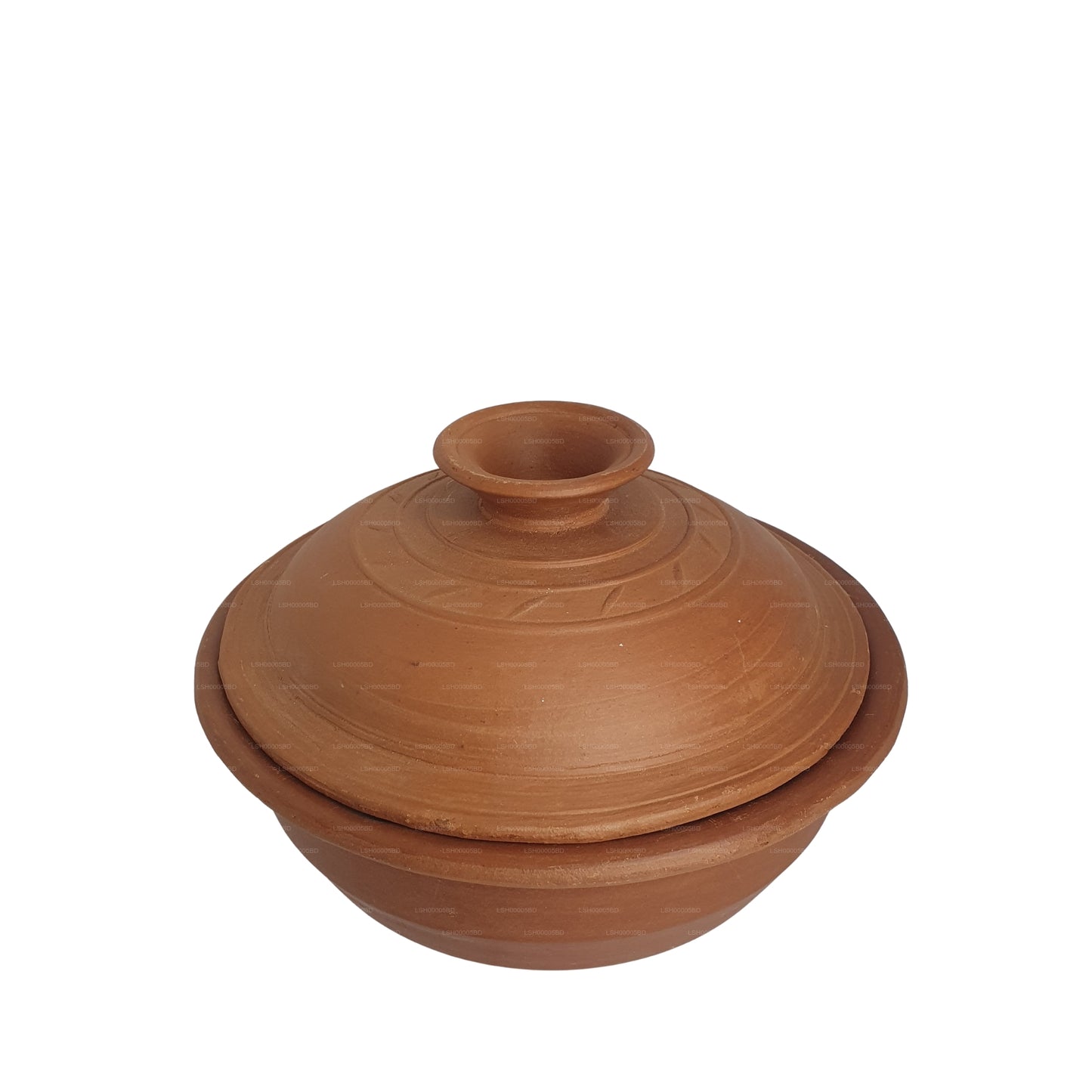Pentola in terracotta con coperchio
