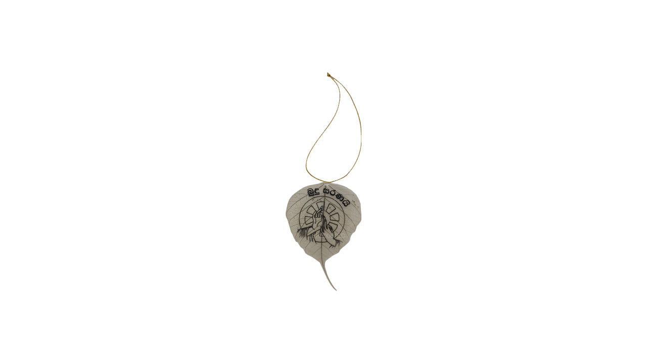 Ornamento da appendere con foglie di Bodhi naturali