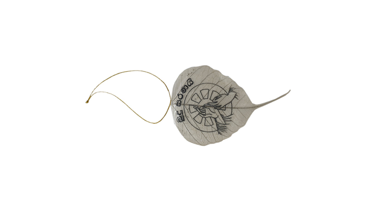 Ornamento da appendere con foglie di Bodhi naturali