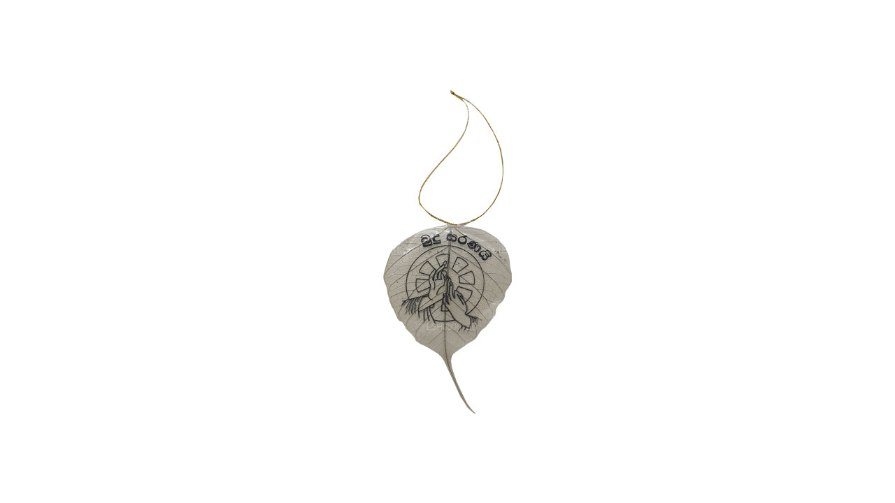 Ornamento da appendere con foglie di Bodhi naturali