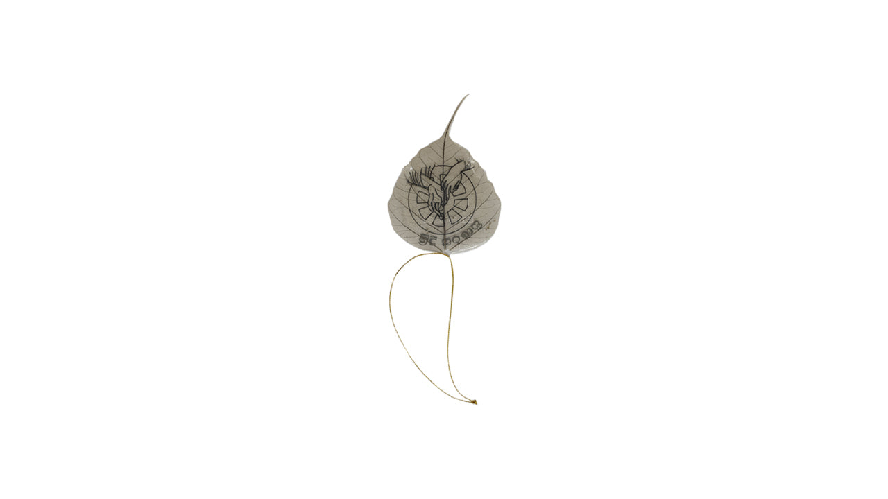Ornamento da appendere con foglie di Bodhi naturali