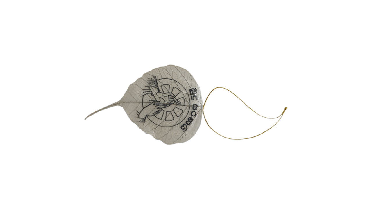 Ornamento da appendere con foglie di Bodhi naturali