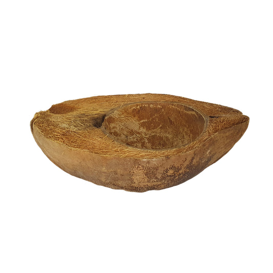Bivenro Natural Coconut Pet Bowl Design (Free Size)