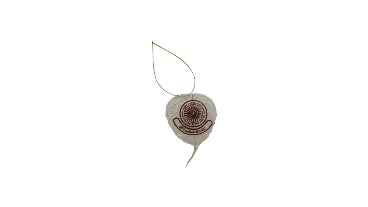 Ornamento da appendere con foglie di Bodhi naturali