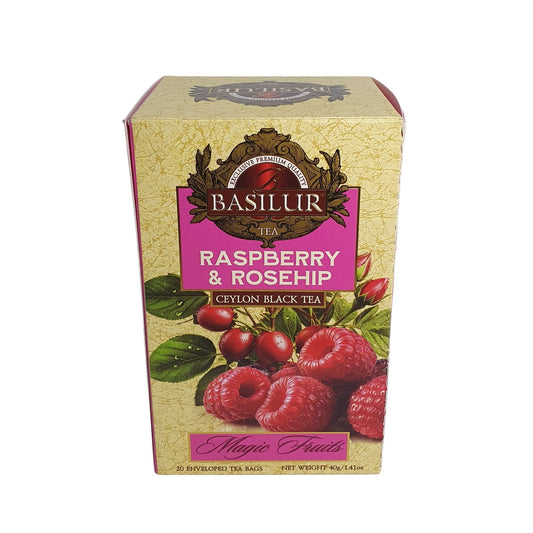 Basilur Magic Fruits Framboos en Rozenbottel (50 g) 25 theezakjes