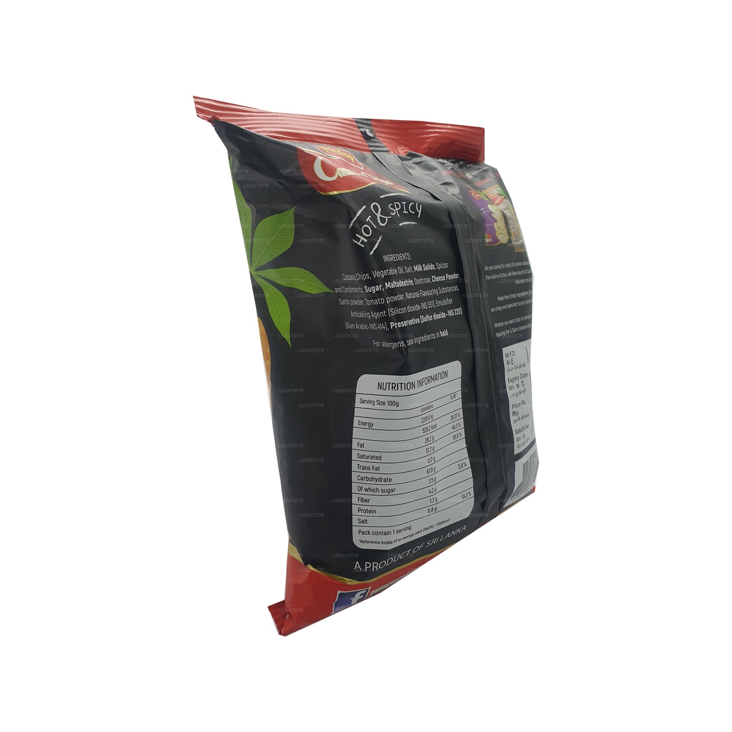 Rancrisp Cassava Chips varm och kryddig (100g)