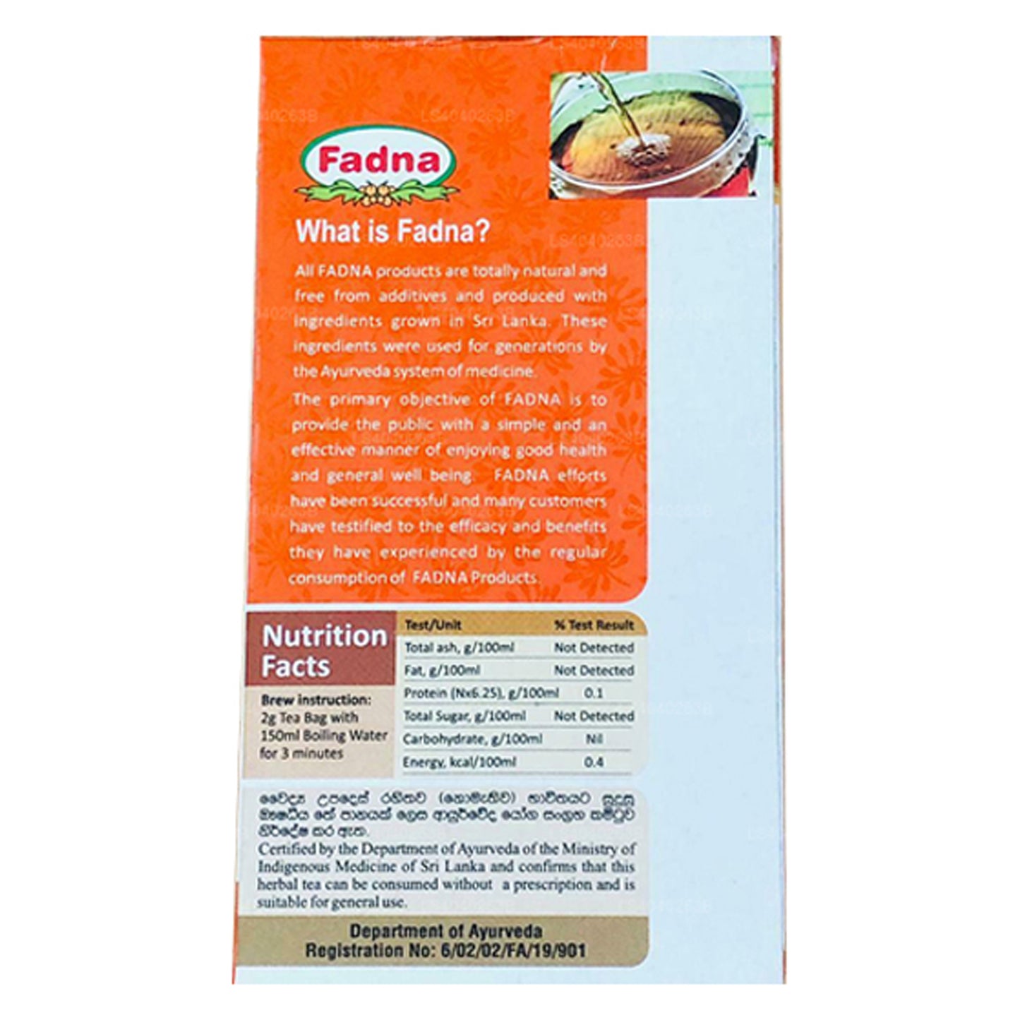 Fadna venkelthee (40 g) 20 theezakjes