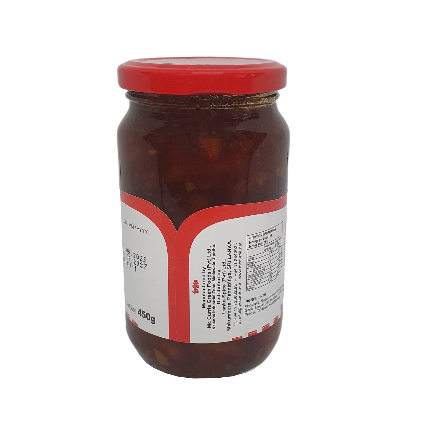 Chutney à l'ananas Mc Currie (450g)