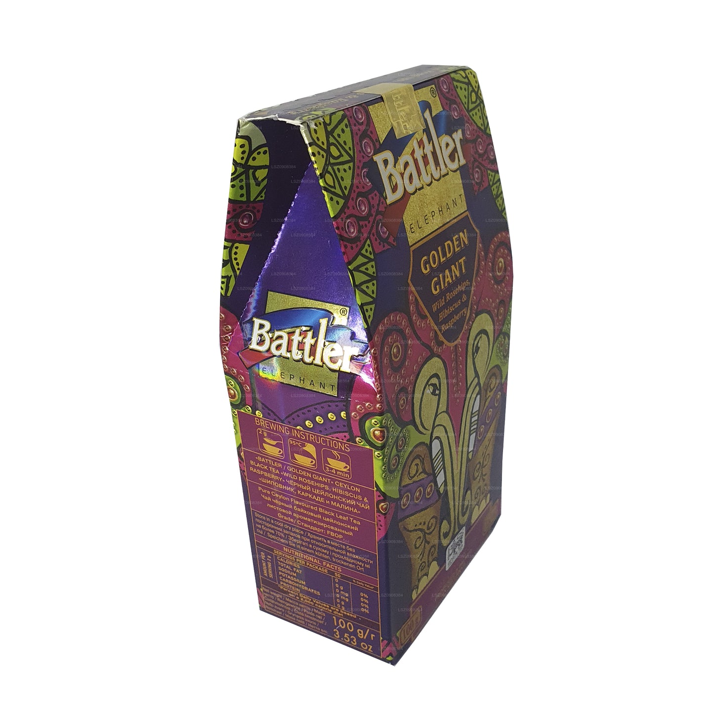 Рассыпной чай Battler Wild Shephip Hibiscus с малиной (100 г) в картонной коробке
