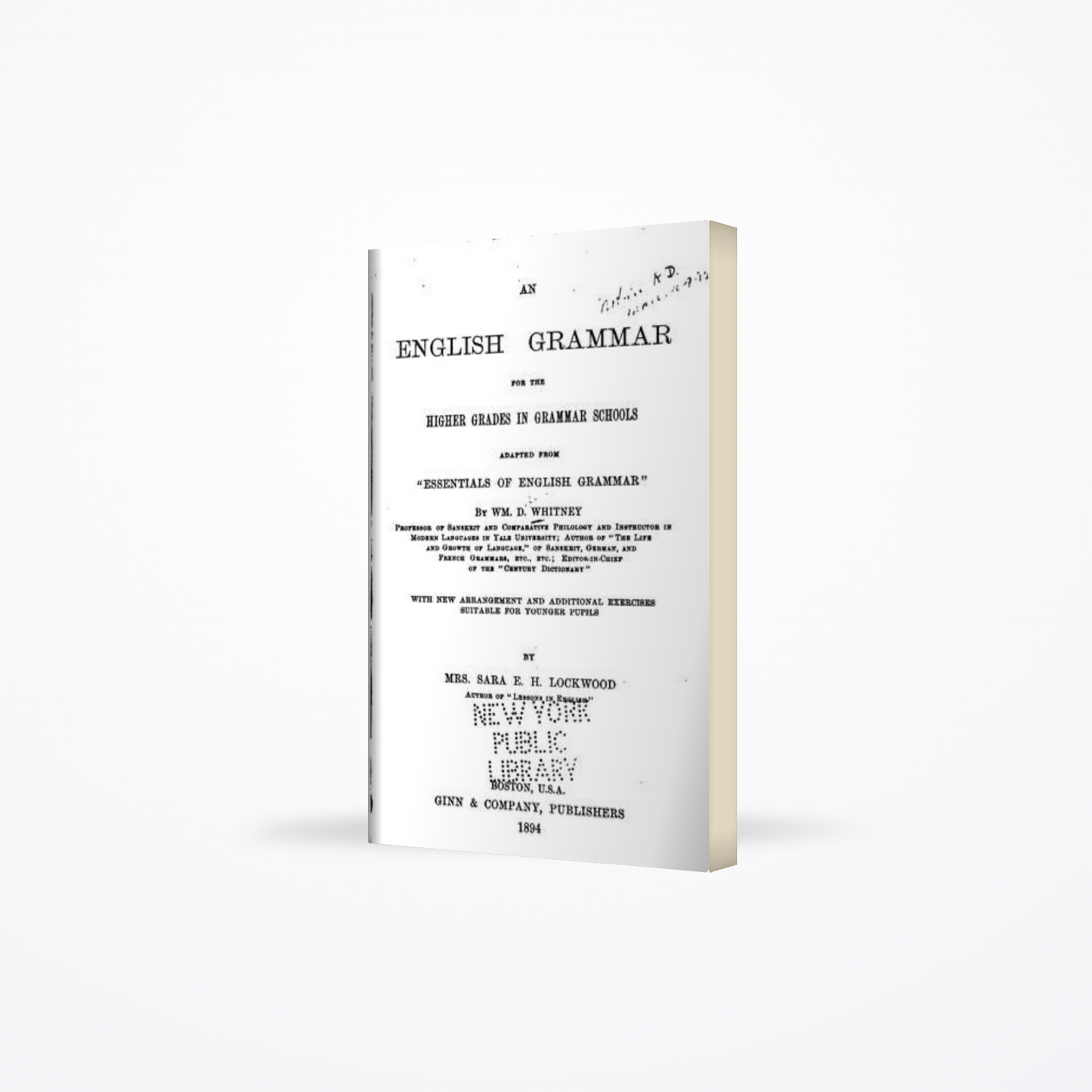 English Grammar For Higher Grades