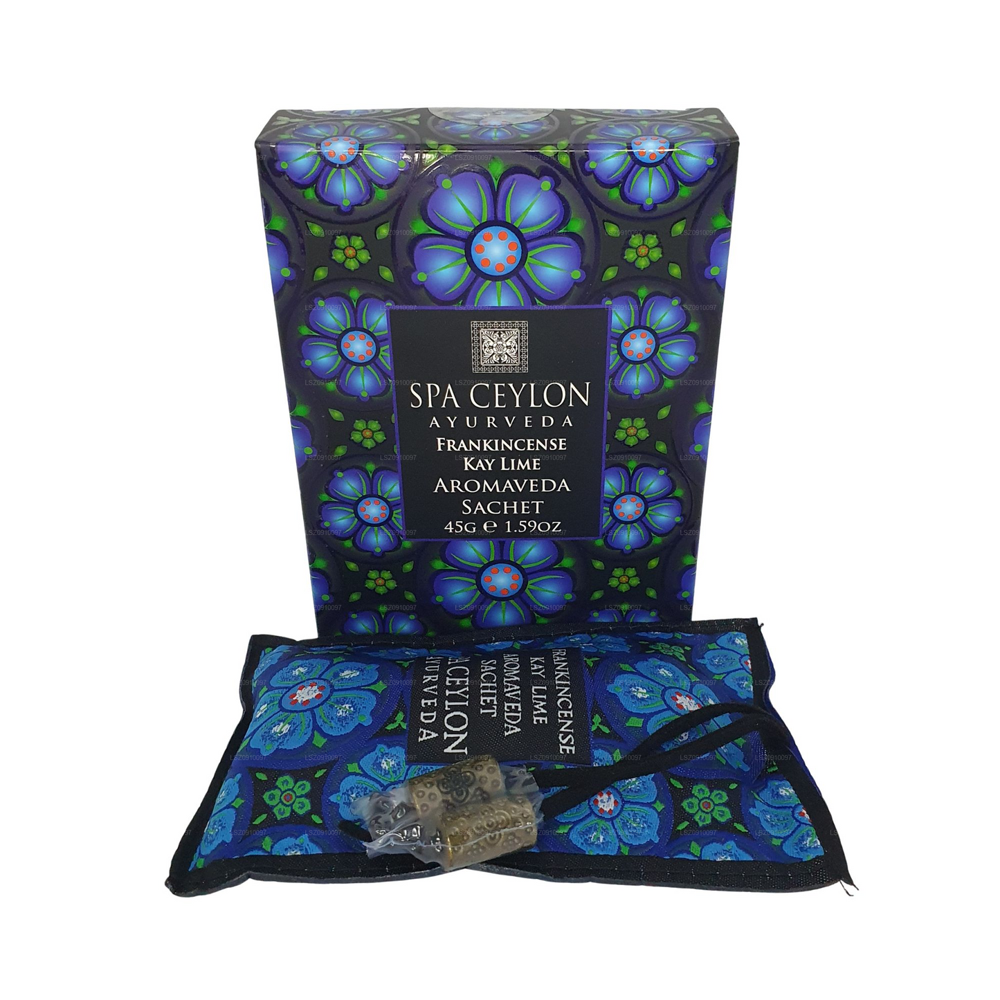 spa ceylon frankincense kay lime aromaveda sachet (45g)