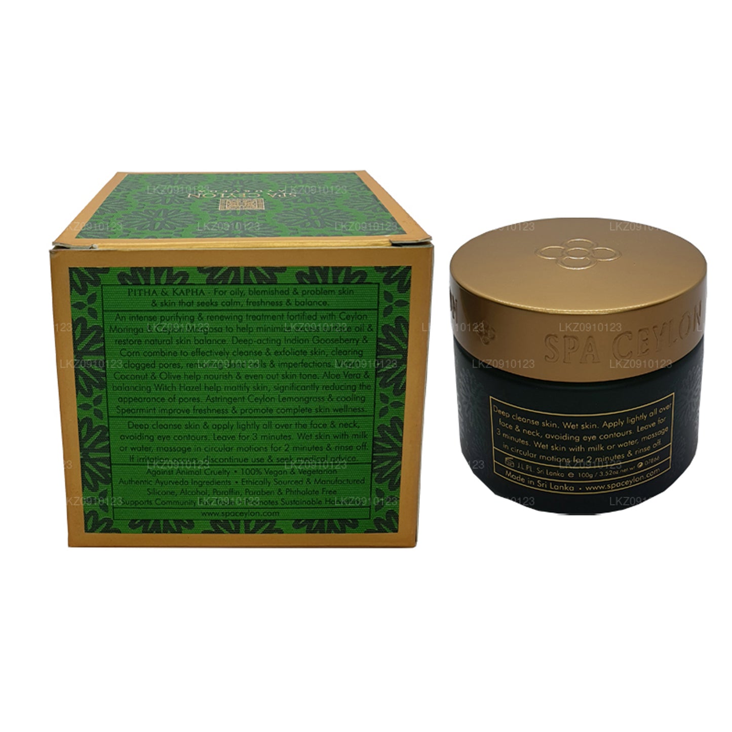 Spa Ceylon Skin Balance gezichtsexfoliator met moringa en neem Clarifying Clay (100 g)