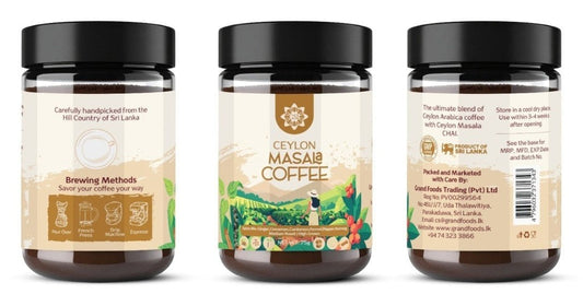Grand Spices Lanka Ceylon Masala Coffee (75g) Jar