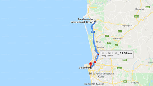 Colombo Airport (CMB) to Colombo City Private Transfer