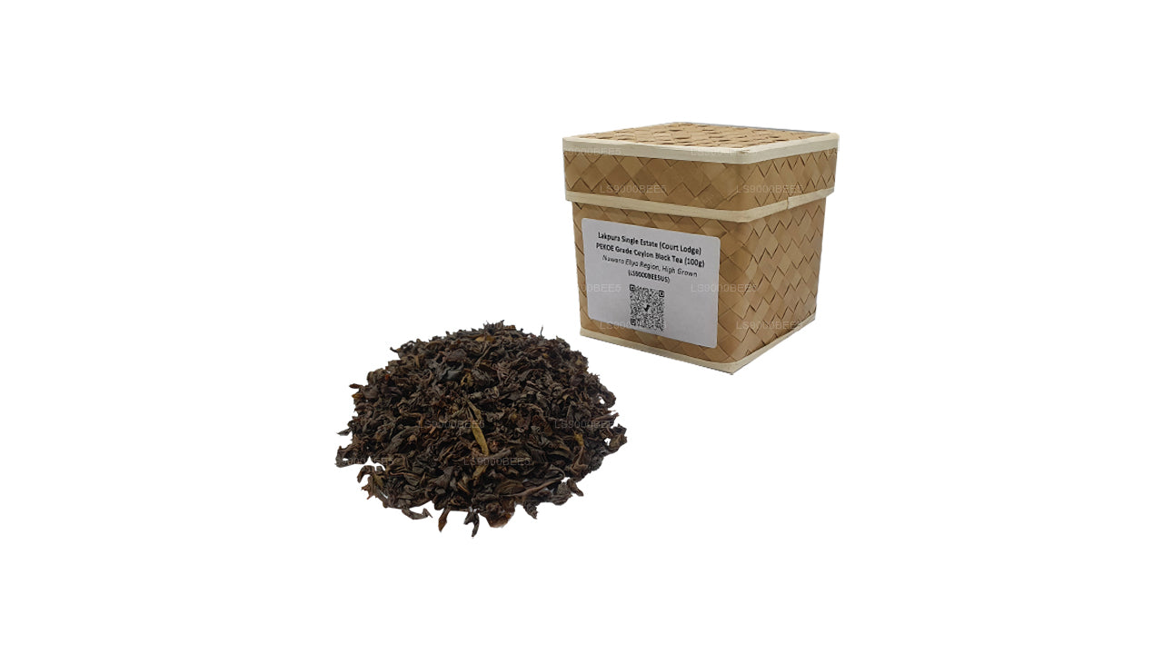 Lakpura Single Estate (Court Lodge) Tè nero di Ceylon di grado PEKOE (100 g)